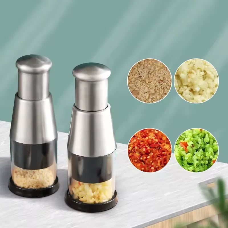 **5-in-1 Vegetable & Garlic Chopper – Fast Manual Food Cutter**